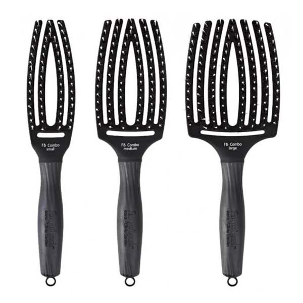 МАССАЖНАЯ ЩЁТКА FINGERBRUSH COMBO MEDIUM С НЕЙЛОНОМ И НАТУРАЛЬНОЙ ЩЕТИНОЙ