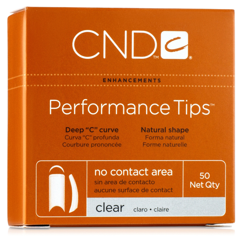 PERFORMANCE CLEAR TIPS №3 - Типсы без контактной зоны из &quot;ABS&quot; пластика, прозрачные, №3, 50 шт.