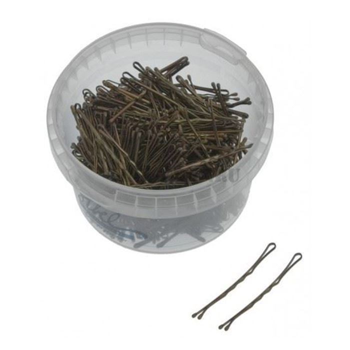 Невидимки дугообразные 70 мм коричневые, упаковка 500 гр.224