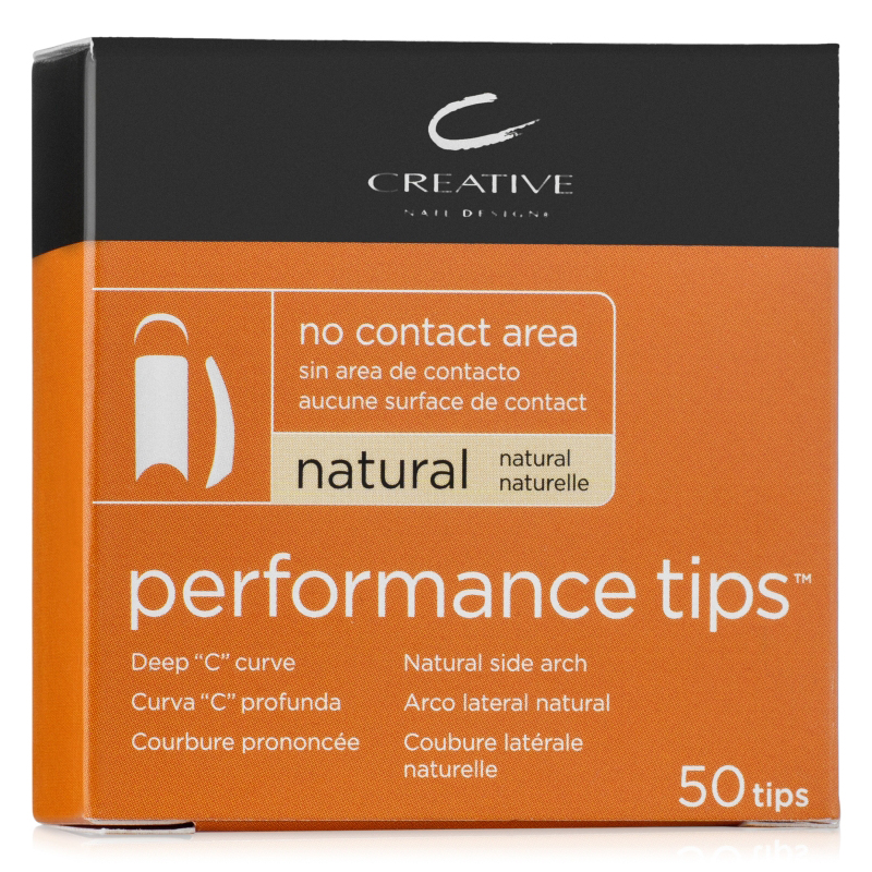 &quot;PERFORMANCE TIPS №5&quot; - Типсы без контактной зоны, не требующие длительного подпиливания, натурального цвета, №5, 50шт.