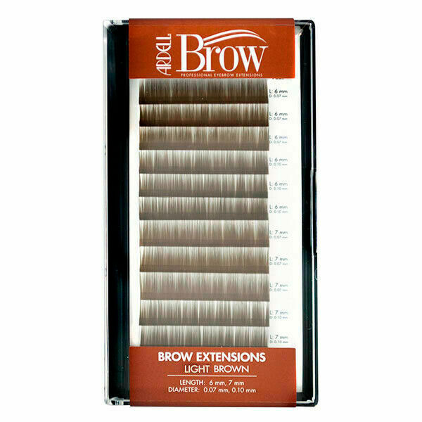 Искусственные волоски для наращивания бровей, 4 размера, светло-коричневые (примерное количество 4320шт)
