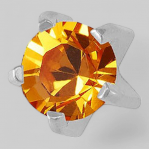 NOVEMBER TIFFANY-Камень Топаз месяц ноябрь без позолоты