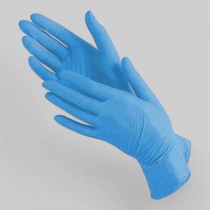 Перчатки нитровиниловые одноразовые M 50 пар голубые								