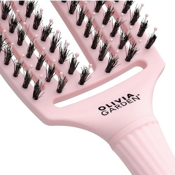 Массажная щётка Care Iconic Boar&Nylon, розовая Med