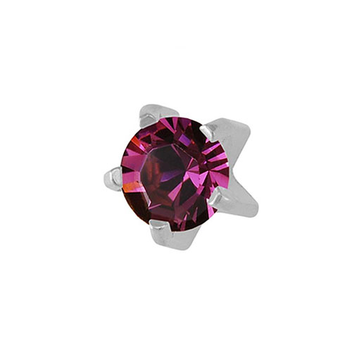 FEBRUARY TIFFANY Серьги для прокола в Крапане, камень-АМЕТИСТ(февраль)