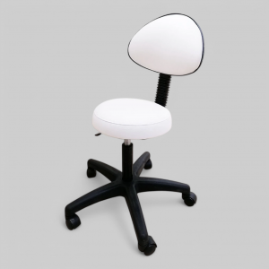 Стульчик для косметолога, белый (Китай)
