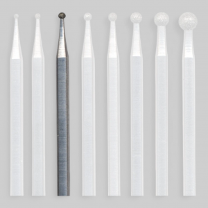 Алмазная шарикообразная фреза со средней крошкой 125грит,  диаметр 1,4мм.