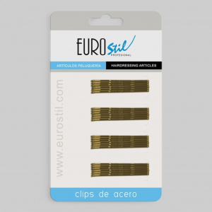 Невидимки волнообразные, коричневые, 24 шт, длина 50мм