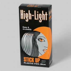 Бумага для окраски волос &quot;HI LITE STICK UP&quot;, на клейкой основе, с прозрачным верхним слоем, 20х9 см 200 шт.