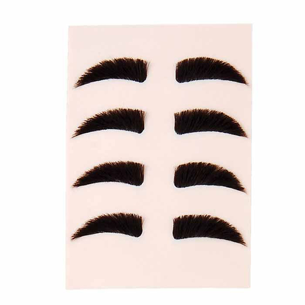 Искуственная кожа с образцами бровей с волосами,  для обучения и практики.