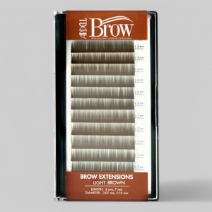 Искусственные волоски для наращивания бровей, 4 размера, светло-коричневые (примерное количество 4320шт)
