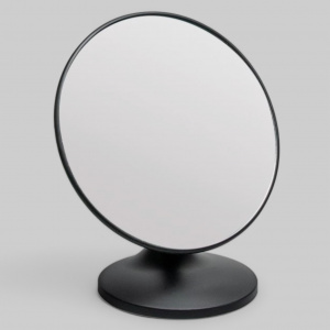 Косметическое круглое зеркало, стоячее, диаметр 19,5 см, общая выс