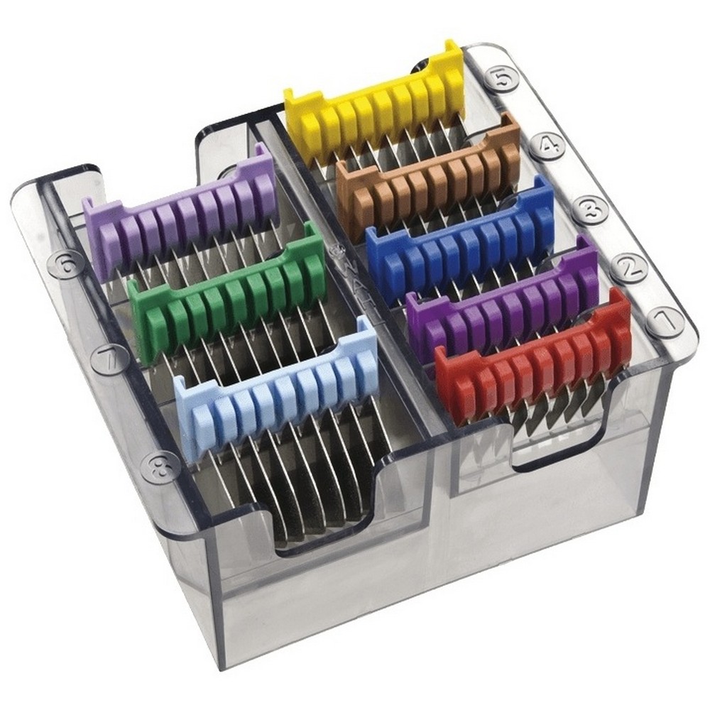 Набор из восьми металлических насадок с органайзером 3мм, 6мм, 10мм, 13мм, 16мм, 19мм, 22мм, 25мм к машинкам &quot;1853&quot;, &quot;1400&quot;, &quot;1406&quot;, &quot;1234&quot;, &quot;1233&quot;.