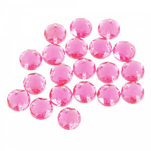 Стразы круглые, цвет &quot;роза&quot;, 24 шт., диам.1,5 мм
