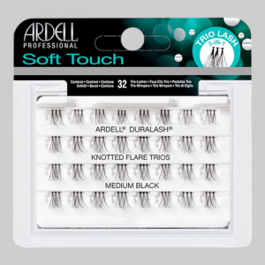 Ресницы пучковые &quot;DURALASH SOFT TOUCH TRIOS&quot; с заострёнными кончиками, три пучка в связке, с узелками, черные (средние).