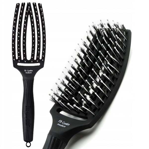 МАССАЖНАЯ ЩЁТКА FINGERBRUSH COMBO MEDIUM С НЕЙЛОНОМ И НАТУРАЛЬНОЙ ЩЕТИНОЙ