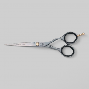 Ножницы рабочие &quot;Pre Style Relax&quot;- эргономичной формы со смещёнными ручками, одно лезвие с микронасечкой, размер 6,0.