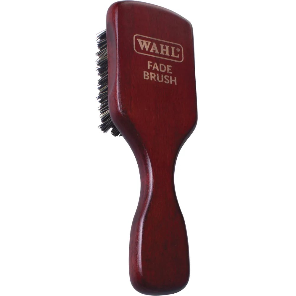 Щетка деревянная для фейдинга &quot;WAHLl Fade Brush&quot; c комбинированным ворсом из натуральной щетины кабана и нейлона, черная.