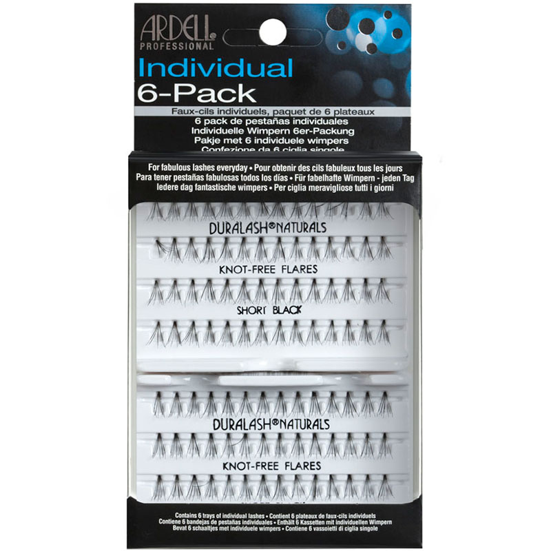 Ресницы пучковые &quot;DURALASH NATURALS&quot; без узелков, черные (короткие) упаковка из 6 пачек.