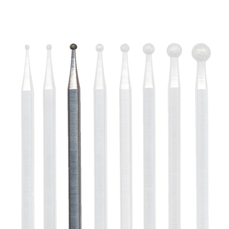 Алмазная шарикообразная фреза со средней крошкой 125грит,  диаметр 1,4мм.