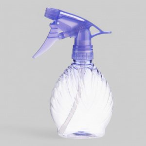 Распылитель круглый, прозрачный с цветной крышкой, 300мл.