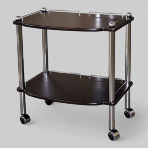 Столик двухярусный, открытый из ДСП, для косметологии и педикюра, на колёсах, размер 65 Х 42 Х 69см,цвет&quot;венге&quot;