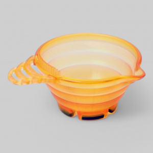 Миска для окрашивания, объем 350мл., материал PMP, прозрачно-оранжевая