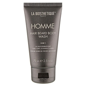 La Biosthetique Homme Hair Beard Body Wash - освежающий гель для тела, волос и бороды, 75 мл.