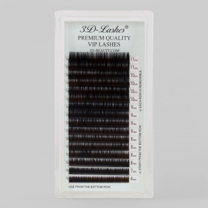 Ресницы черные, 17мм, толщина 0,2 мм, 700 шт - 3D-Lashes C Curl