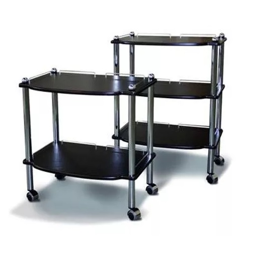 Столик трёхярусный, открытый из ДСП, для косметологии и педикюра, на колёсах, размер 65 Х 42 Х 91см,цвет&quot;венге&quot;