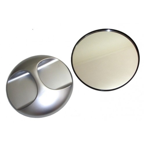 Зеркало заднего вида, круглое, размер 28см, чёрное.