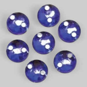 Стразы круглые, цвет &quot;светлый сапфир&quot;, 24 шт., диам.3 мм