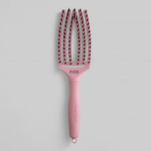 Массажная щётка FINGERBRUSH Boar&Nylon ThinkPink 2024, светло-розовая.