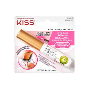 Kiss Клей для подиумных ресниц, прозрачный c алое, 5гр