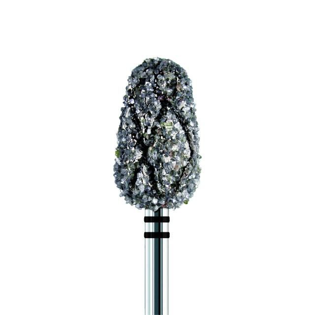 Алмазная конусная фреза с насечкой, с крупной крошкой 500грит,  диаметр 9мм. (тупая)