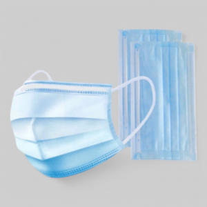 Маска трехслойная косметическая, голубая 50шт								