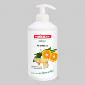 Fußmaske mit Mandarinenöl und Ingwer mit Pumpe - Крем-маска с экстрактом имбиря и мандариновым маслом, 500мл.