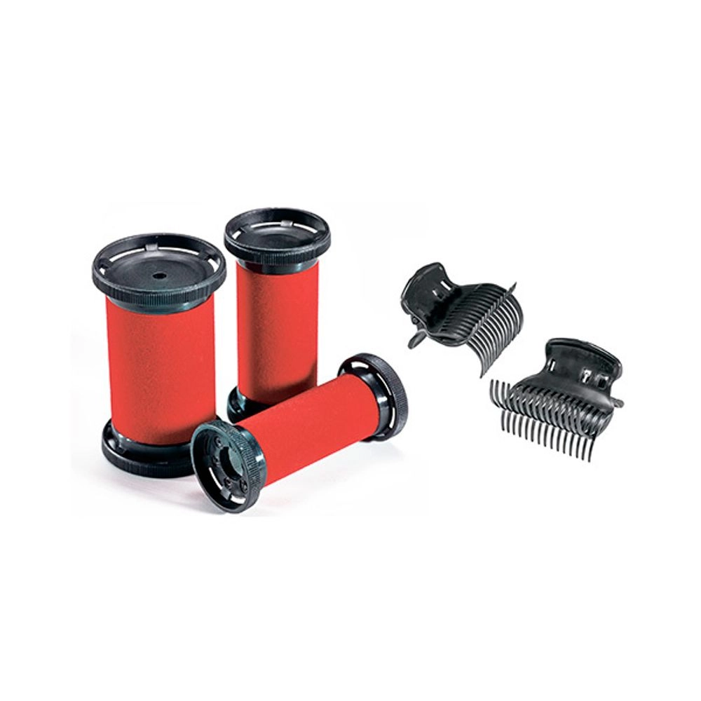 Электробигуди профессиональные BabylissPro &quot;BIG CURLS&quot; - 200W, с велюровым покрытием, 5шт, размер 40мм, с зажимами.