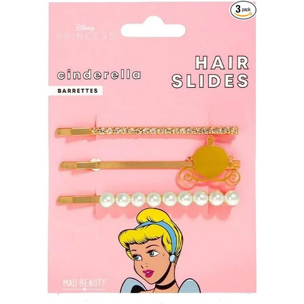 Заколки для волос Disney - Cinderella хрусталь, карета и жемчуг 3 шт. (арт. DPPHS-C12)