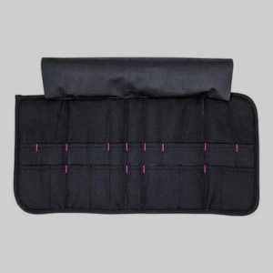 Чехол для расчесок со шнурками, 11 отделении, черный.