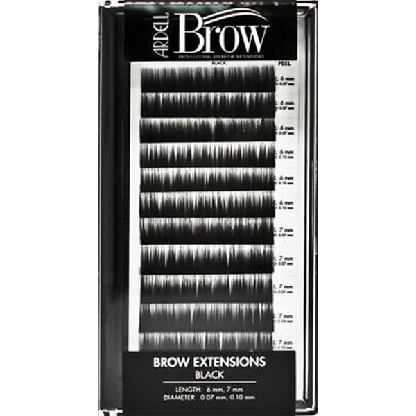 Искусственные волоски для наращивания бровей, 4 размера, черные. (примерное количество 4320шт)