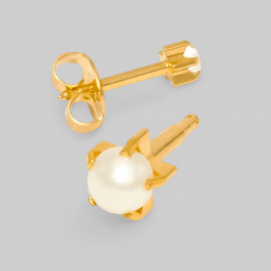 PEARL TIFFANY Серьги для прокола в Крапане, ЖЕМЧУГ MIDI c позолотой