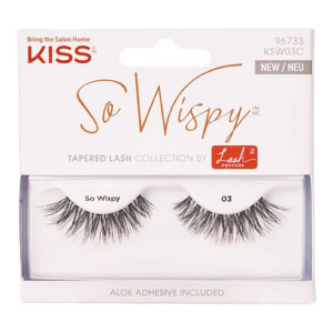 Ресницы подиумные Kiss So Wispy Lash Couture 03 c клеем