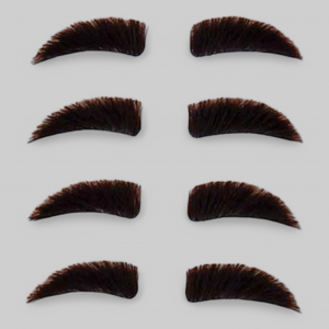 Искуственная кожа с образцами бровей с волосами,  для обучения и практики.