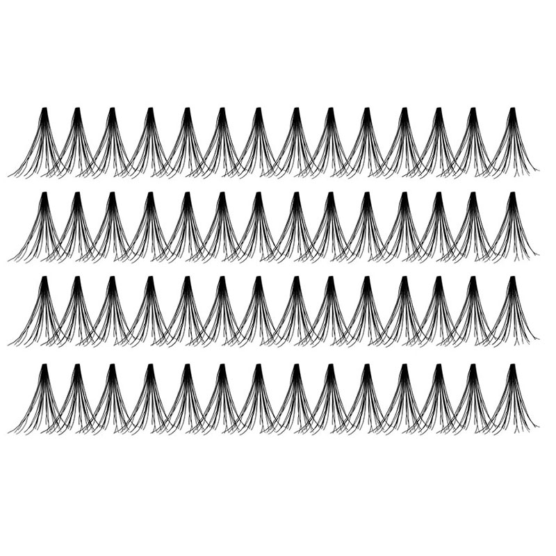 Ресницы пучковые &quot;DURALASH DOUBLE INDIVIDUALS&quot; для получения максимального объёма, без узелков,  черные (длинные).