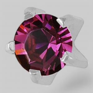 FEBRUARY TIFFANY Серьги для прокола в Крапане, камень-АМЕТИСТ(февраль)