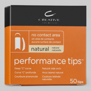 &quot;PERFORMANCE TIPS №5&quot; - Типсы без контактной зоны, не требующие длительного подпиливания, натурального цвета, №5, 50шт.