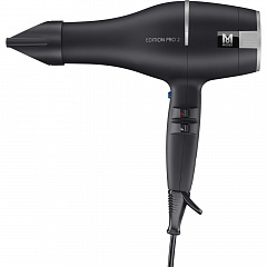 Фен &quot;Moser - Edition Pro 2&quot; - 2000W, удлиненный матовый корпус, 2 насадки. (чёрный)