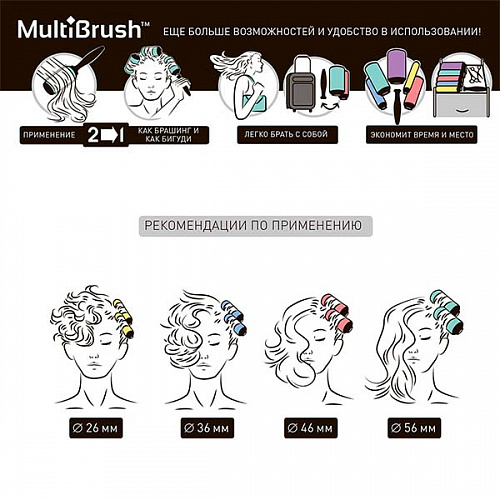НАБОР БРАШИНГОВ MULTIBRUSH KIT 3ШТ. - РАЗМЕР 36, 56 мм + СЪЕМНАЯ РУЧКА