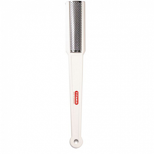 Терка для ног с ручкой, металлическая мягкая, длина 17,5см.